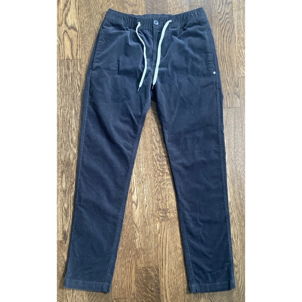 Vuori Pants Mens Small Gray Optimist Corduroy Drawstring Performance Casual